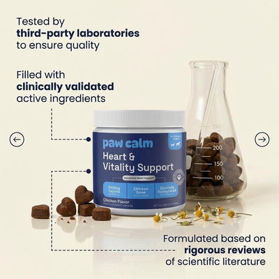 Paw Calm Taurine Heart and Vitality Support - 500mg