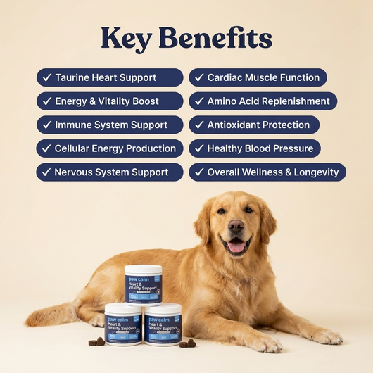 Paw Calm Taurine Heart and Vitality Support - 500mg